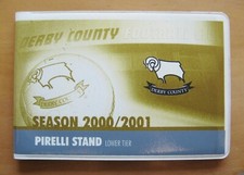 DERBY COUNTY 2000/2001 Season Ticket UNUSED With All Stubs Intact *Exc Cond*