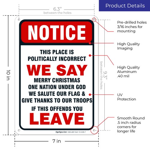 Patriotic Sign, Politically Incorrect Sign, - Picture 20 of 86