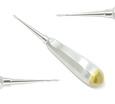 Bernard Dental Tooth Surgery Straight Spade Concave Root Tip Elevator #60 Gold