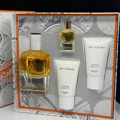 NEW Jour D'Hermes by HERMES 4 pcs SET (EDP: 2.87oz+0.25oz+1oz .BL+