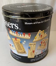 Teasers 7 Different Solid Wood Brain Busters Exercise Game #690T ages 6+ Tin Can