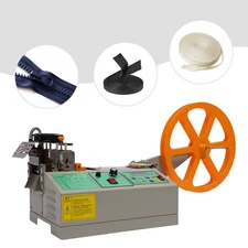 Webbing Cutting Machine Automatic Hot & Cold Tape Cutter for Elastic Band 280W