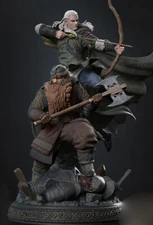 Gimli &Legolas 3D Printing Garage Kit Figure Model Kit Unpainted Unassembled GK