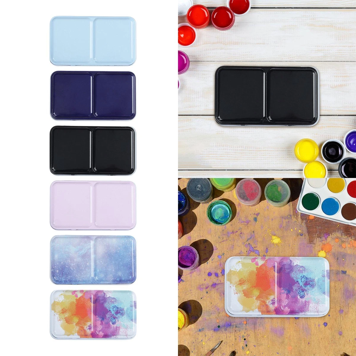 Watercolor Palette Folding Paint Tray Portable Multipurpose Metal Paint Palette