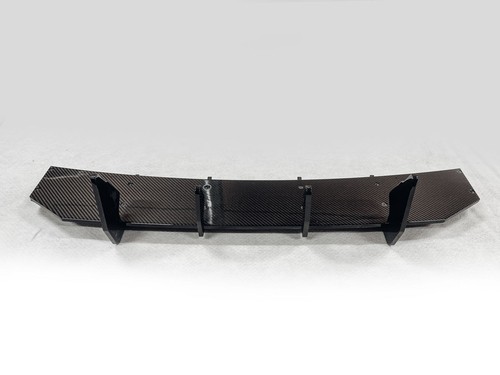 Rear Bumper valance diffuser skirt with carbon ribs / fins For Audi RS7 C8 4K - Picture 3 of 8