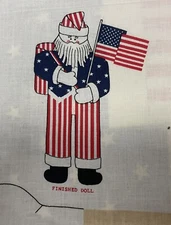 FABRIC TRADITIONS PATRIOTIC LIBERTY SANTA CLAUS CHRISTMAS FABRIC PANEL