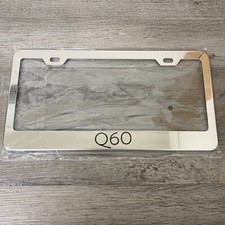For Infiniti Q60 Mirror Chrome Finish Stainless Steel Metal License Plate Frame For Infiniti Q60 Mirror Chrome Finish Stainless Steel Metal License Plate Frame