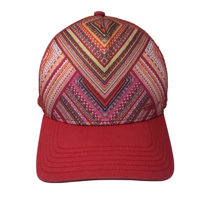prAna La Viva Snapback Trucker Hat Multi One Size Mesh Back Adjustable 