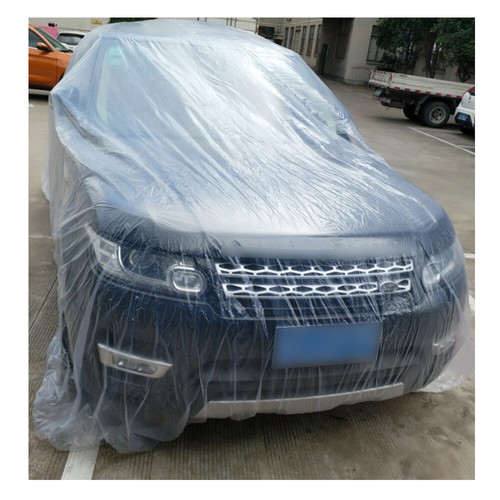Clear Plastic Temporary Universal Disposable Car Cover Rain Dust Garage Cover - Picture 11 of 12