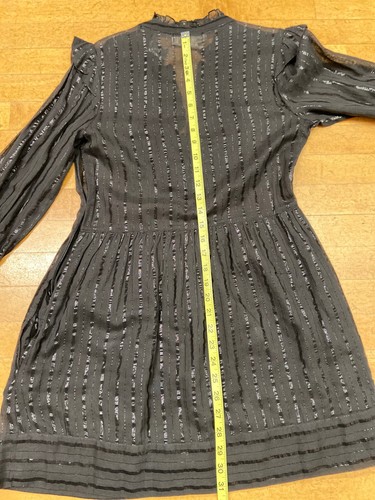 Staring At Stars Cotton Blend Size Medium Dress With Pockets Black Sheer - Picture 10 of 10
