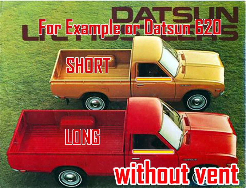 PARA DATSUN 620 Pickup Cab 2D Weatherstrip conjunto completo de borracha vedação sem ventilação - Imagem 2 de 4