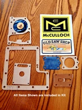 McCulloch "Mac" Super 33, 33B, 33, 35, 35A,and 39 6 Piece Fuel System kit