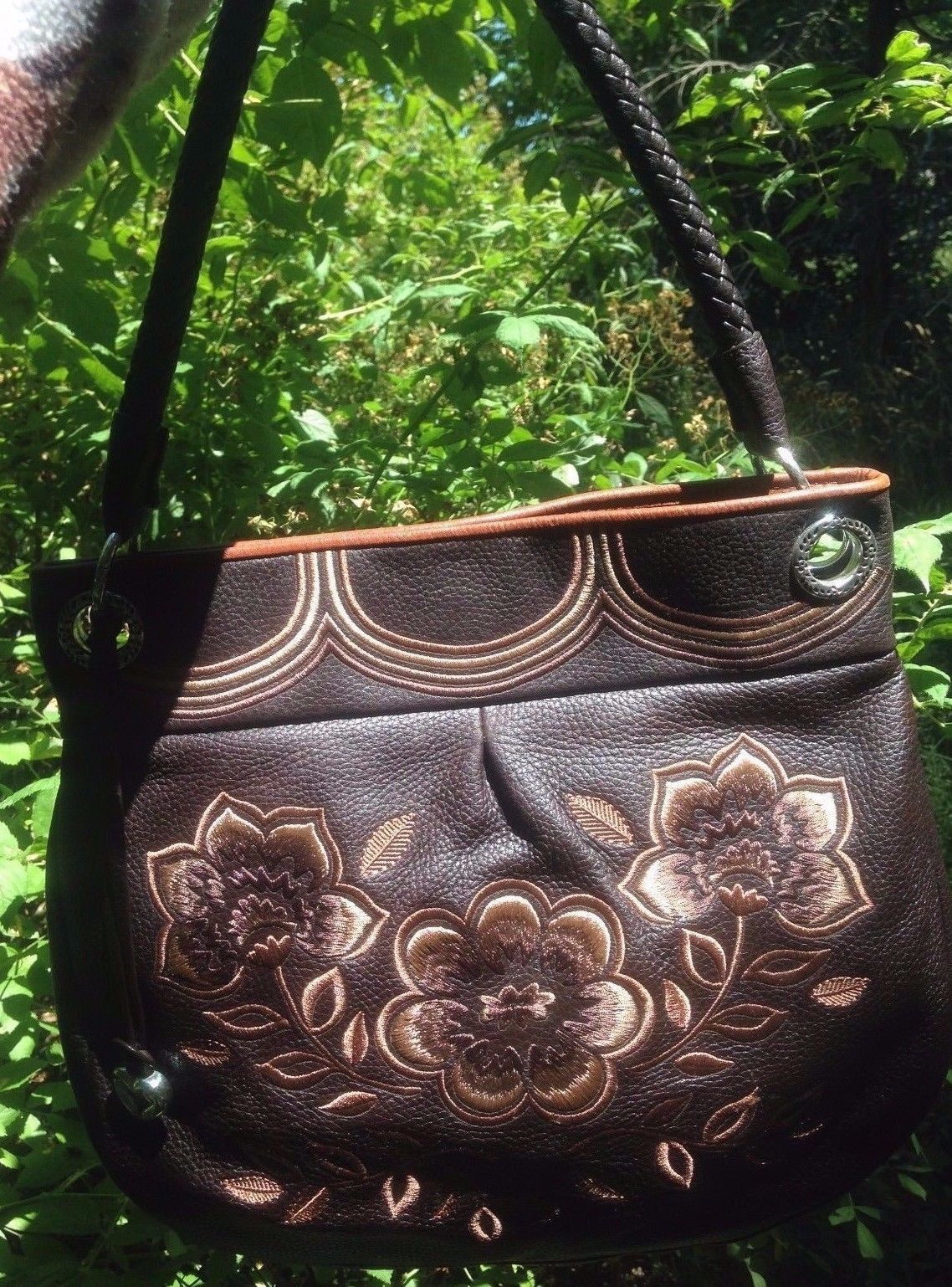 PONY Borsa a mano estiva BRIGHTON SYLVIA 3D FLOREALE ricamata a fiori NO COPIA!