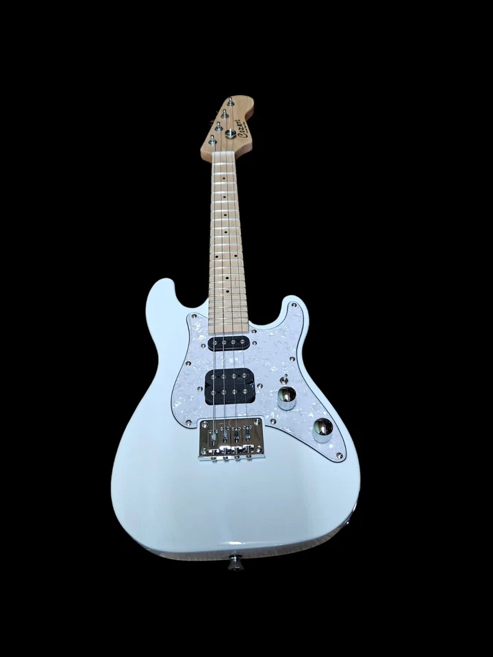 CUSTOM ELECTRIC UKULELE-NEW 4 STRING UKE SOLID BODY WHITE ELECTRIC TENOR UKULELE - Image 3 of 4