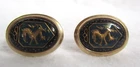 MAN`S VINTAGE COSTUME JEWELRY MID EVIL GOLD TONE CUFF LINKS