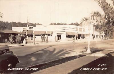 J82/ Starke Florida RPPC Postcard c1940s Blanding Center Stores 340