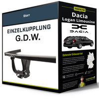 Starre AnhäNgerkupplung für Dacia Logan Limousine 10.2012-12.2016 II G.D.W. NEU