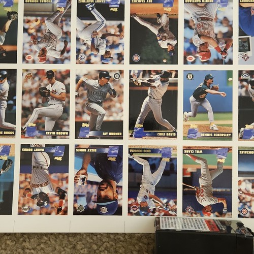 1996 Topps Baseball Uncut Sheet  With Players W. Joyner B.Larkin F.Mcgriff ECT - 第 13/14 張圖片