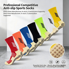 3 Pairs Non-Slip Athletic Socks Anti-Slip Grip Socks for Running Gym Training Un