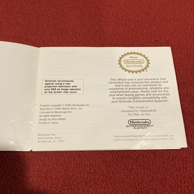 Mad Max Instruction Manual Only Nintendo Nes Authentic