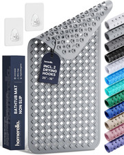Bathtub Mat Non Slip 35X16 - Bath Mat Incl. Hooks for Drying, Extra Long, 100