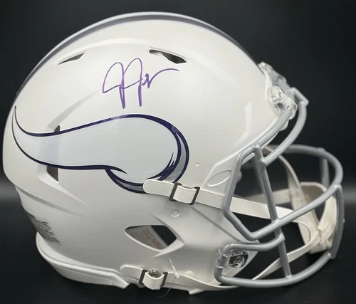 Justin Jefferson Signed Autographed Vikings Alternate Authentic Helmet Beckett