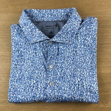 johnnie-O Polo Shirt Men s XLT Tall Paint Splatter Geo AOP Performance Stretch