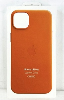 Genuine Original Apple iPhone 14 Plus Leather Case Cover w/MagSafe - Orange