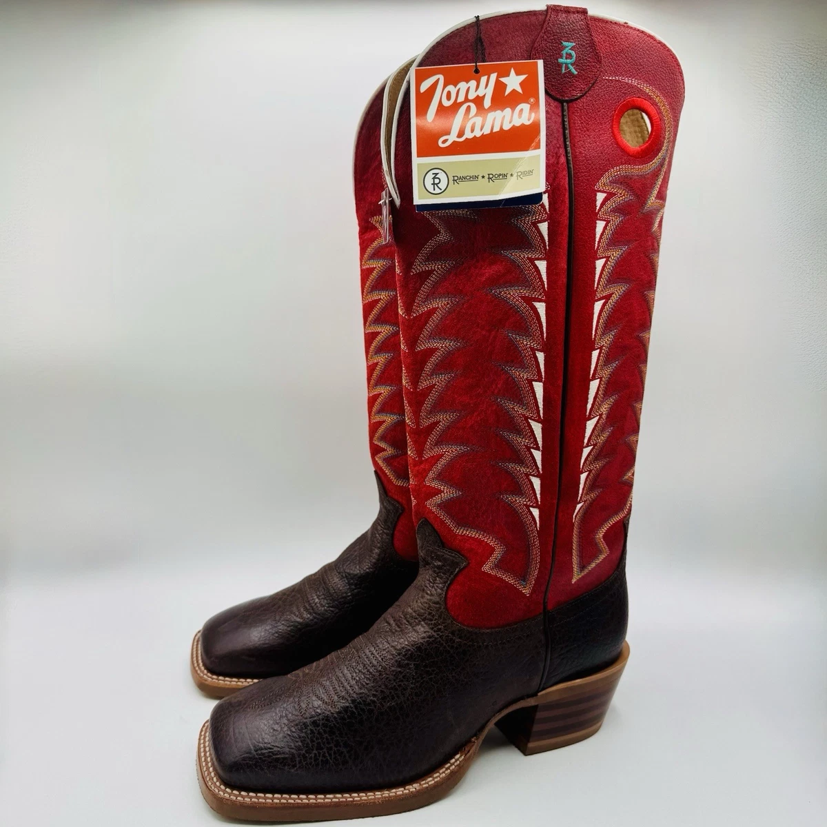 Vintage Tony Lama Red Eel Leather Men’s Western Boots Size 8 D 0123 Vintage Tony Lama Boot Help : r/cowboyboots main image 3