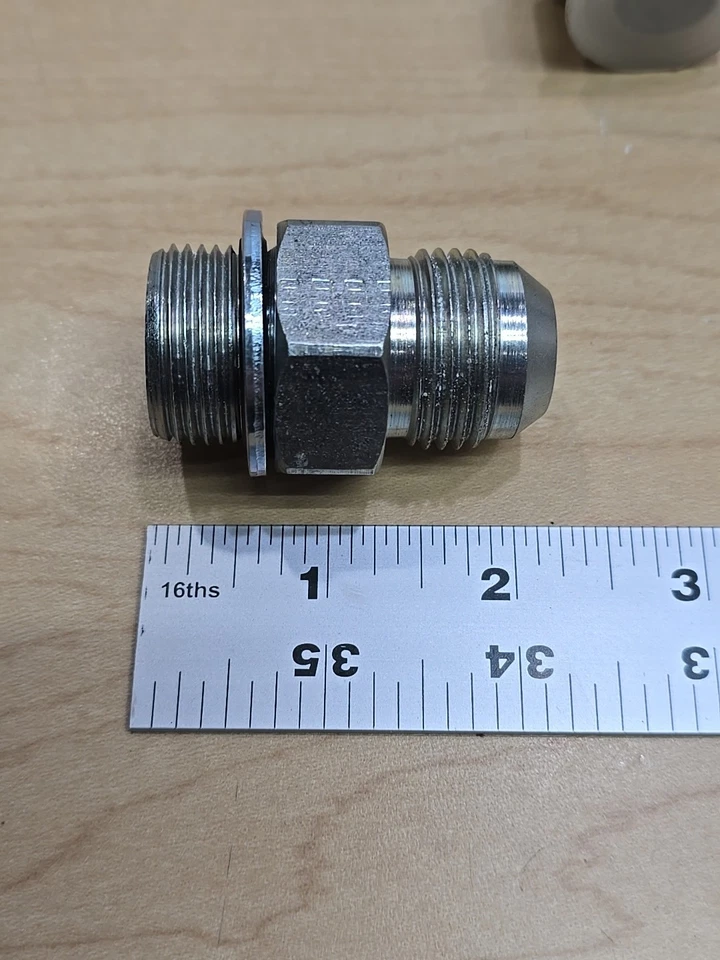 20 Hydrolic 37 Degree Flared Tube 3/4" Fitting Male JIC 37° x Male BSPP 3000psi  - Image 4 of 4
