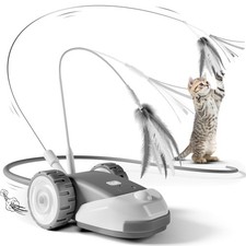 3-in-1 Interactive Cat Toy - 2-Speed Automatic Moving Mouse Cat Toys Self Pla...