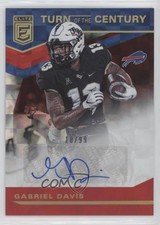 2020 Panini Donruss Elite Turn of the Century Red 10/99 Gabriel Davis Auto 9r9