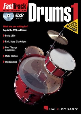 FastTrack Drums Method 1 for Beginner Lessons Learn How to Play Hal Leonard DVD