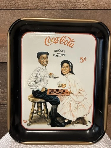Vintage Rare 1994 Coca Cola Tray Winning Smiles John Solomon .