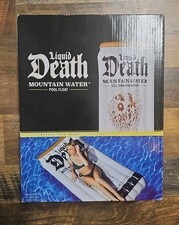 Liquid Death 6  Pool Float: Adult Novelty Water Inflatables Quench Your Thirst