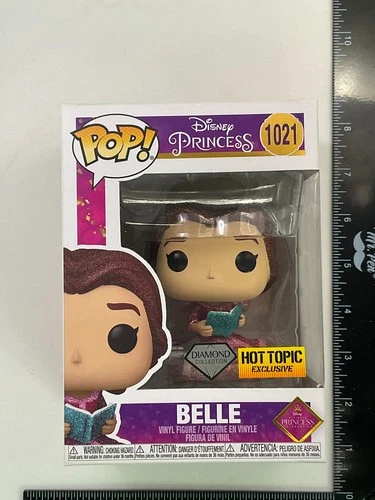 Funko Pop! Disney: Belle #1021 Diamond Collection Hot Topic Exclusive Fig -CN i5