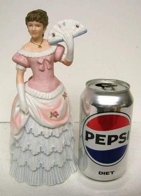 Homco Porcelain Figurine Victorian Lady w/ Fan SHALL WE DANCE #1421 8.5" t VTG - Image 1 of 4
