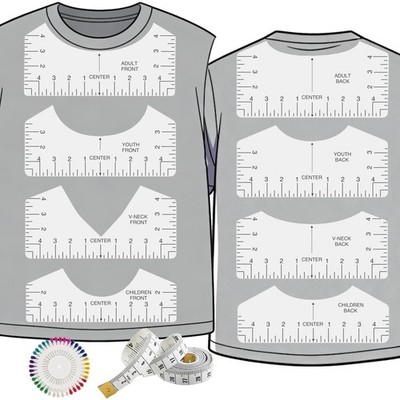 10 Pcs T-Shirt Ruler Guide Heat Press Accessories for Vinyl Alignment