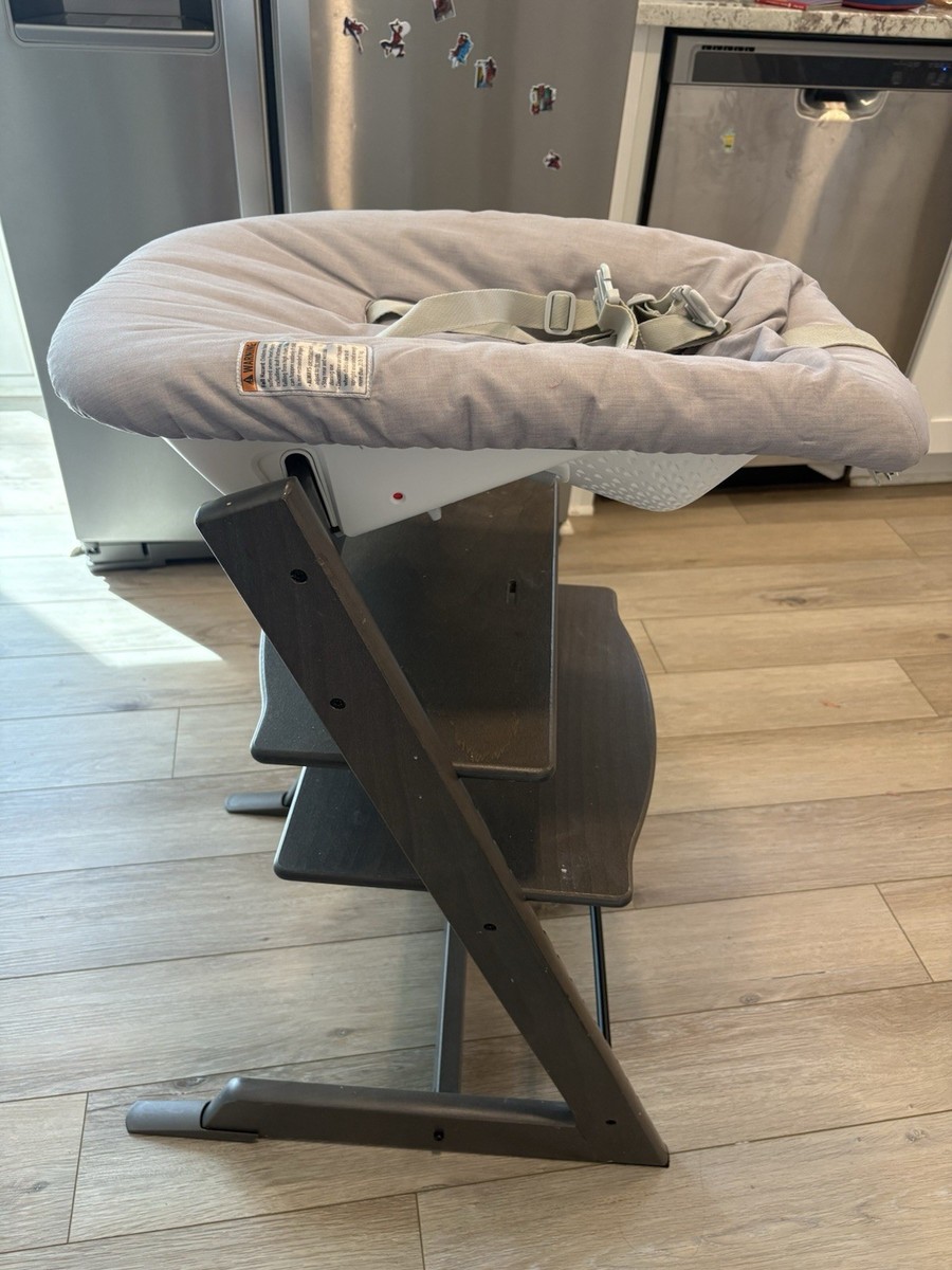 Stokke Tripp Trapp Newborn Set High Chair Gray Safety Harness