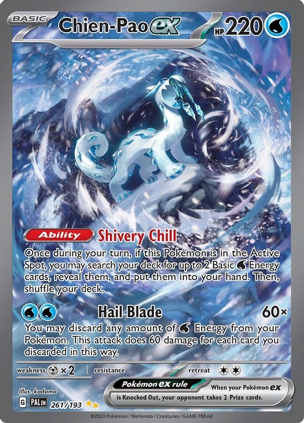 Chien-Pao ex - 261/193 - Pokemon Paldea Evolved Special Illustration Rare NM