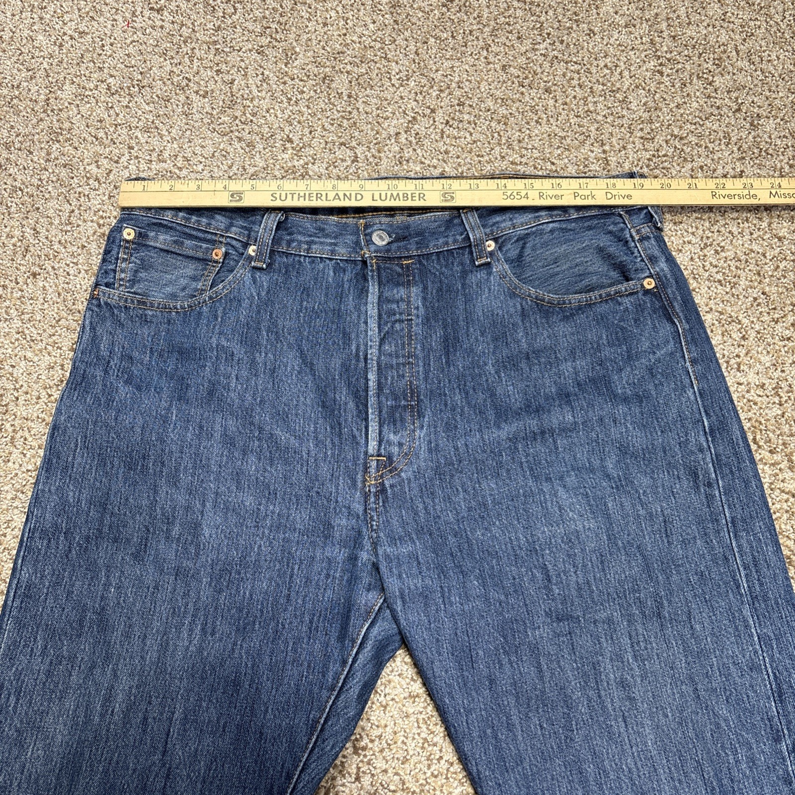 Levis 501 XX Jeans 38x32 Straight Leg Button Fly Denim Fits 38x32 - View 4