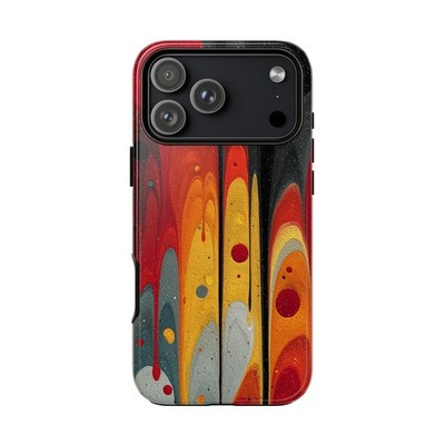 Phone Ink - iPhone | Galaxy | Pixel Case - Yellow Fire Red Hydro Dip Liquid