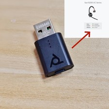 Plantronics Poly UC D400-M USB-A USB dongle receiver for Savi 8200 UC Series