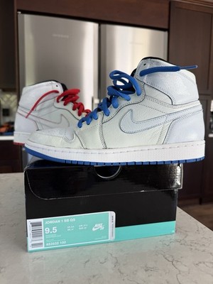 Jordan Air Jordan 1 SB QS Lance Mountain White Blue Red 653532-100 Men's