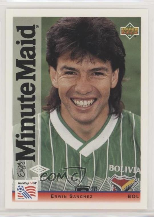 1994 Upper Deck World Cup Minute Maid Erwin Sanchez #22 0w6