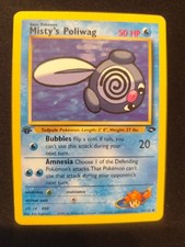 Pokemon Karte Sugimori PSA MISTY'S POLYWAG 89/132 RARE 1 ED OLD SET GYM'S BGS V 