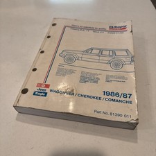 1986 1987 Jeep Cherokee Wagoneer Comanche Illustrated Parts Catalog Manual