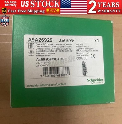 Schneider Electric Acti9 iOF/SD+OF A9A26929 Dual OC or Fault Contact for iC60-