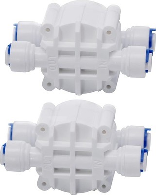 1/4'' Automatic Shut-Off Valve with Quick-Connect Fittings 2 Pack