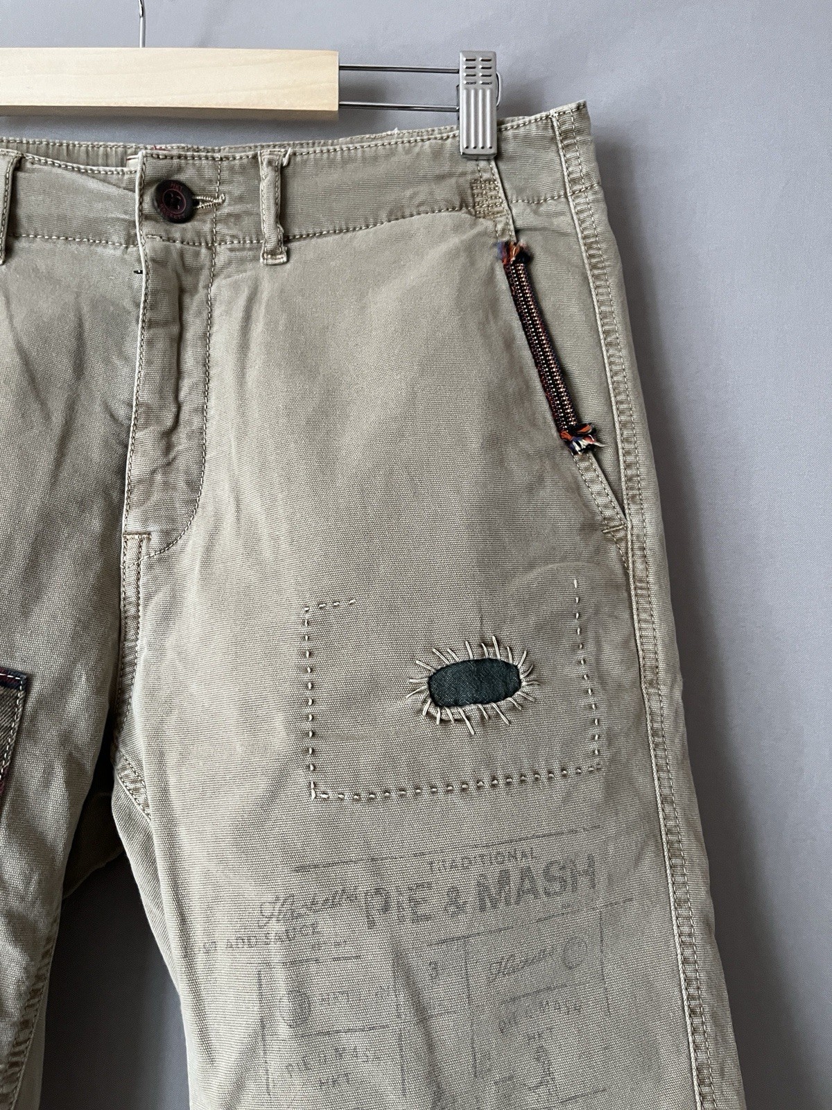 Hackett Patchwork Sashiko Kapital Style Shorts sz… - image 6